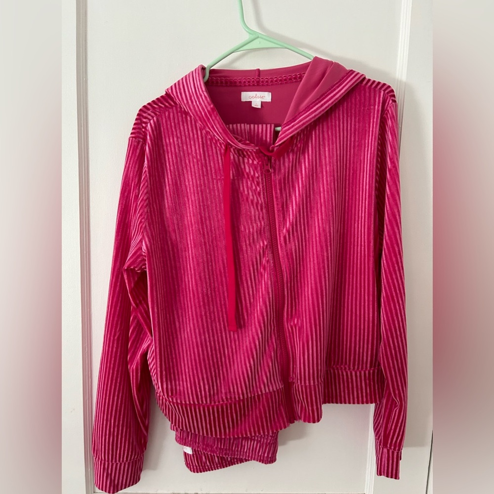 HOT pink 2 piece loungewear set